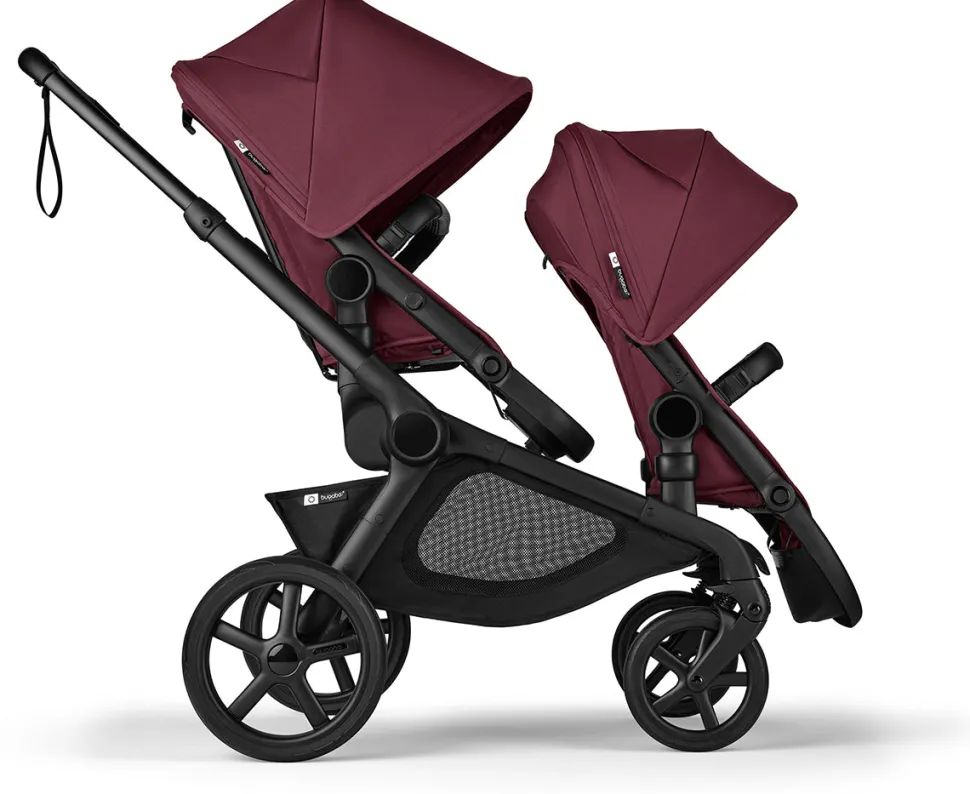 Bugaboo Kangaroo Sibling Seat - Black / Dark Cherry / Dark Cherry