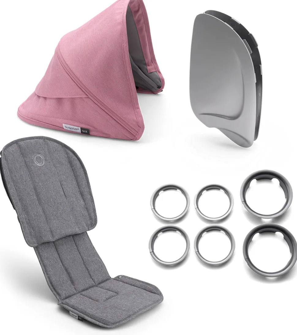 Bugaboo OPEN BOX Ant Style Set - Grey Melange/Pink Melange