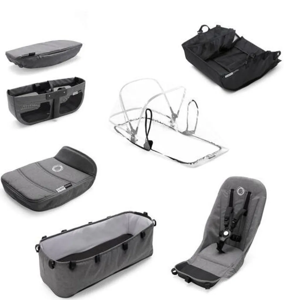 Bugaboo OPEN BOX Donkey 2 Style Set - Grey Melange