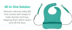 Busy Baby Bungee Bib - Pewter