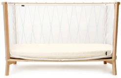 Charlie Crane KIMI Baby Bed with Organic Mattress - Aqua