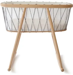 Charlie Crane KUMI Mesh Crib with Organic Mattress - Black & White