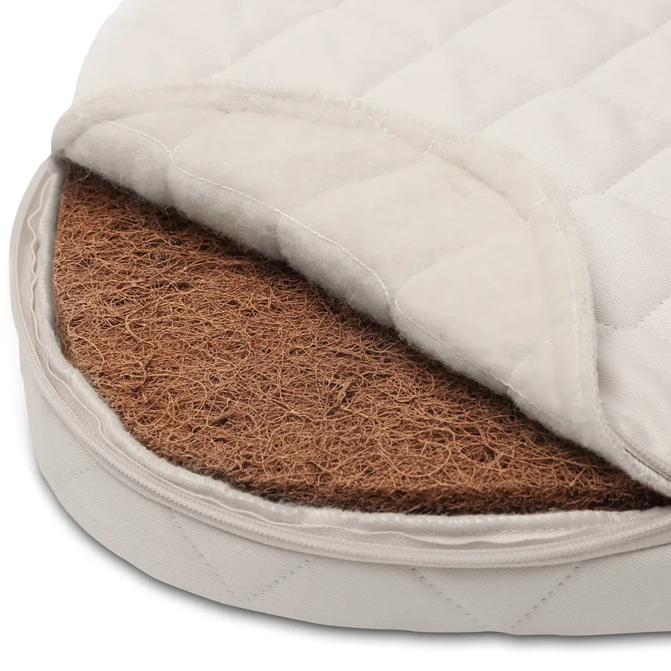 Charlie Crane KUMI Mesh Crib with Organic Mattress - Hazelnut