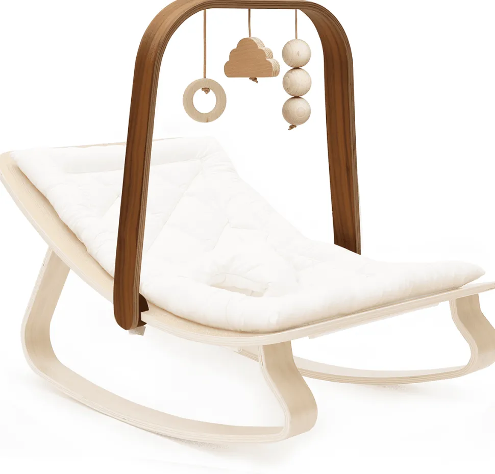 Charlie Crane LEVO Activity Arch for LEVO Baby Rocker - Walnut