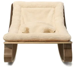 Charlie Crane LEVO Baby Rocker - Walnut / Fur Milk