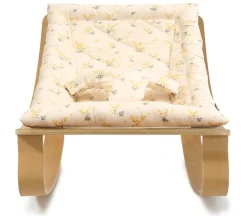 Charlie Crane LEVO Baby Rocker - Beech / Garbo & Friends Mimosa