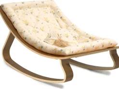 Charlie Crane LEVO Baby Rocker - Walnut / Garbo & Friends Mimosa