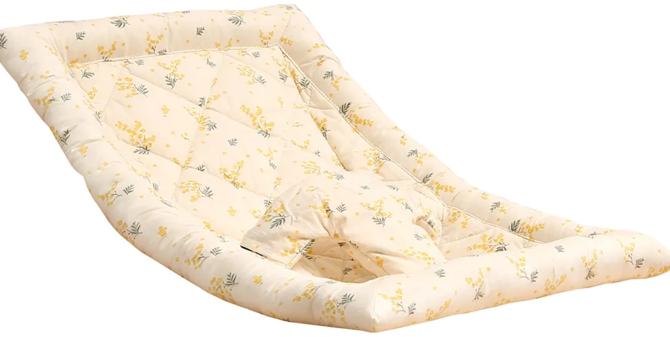 Charlie Crane LEVO Baby Rocker - Walnut / Garbo & Friends Mimosa