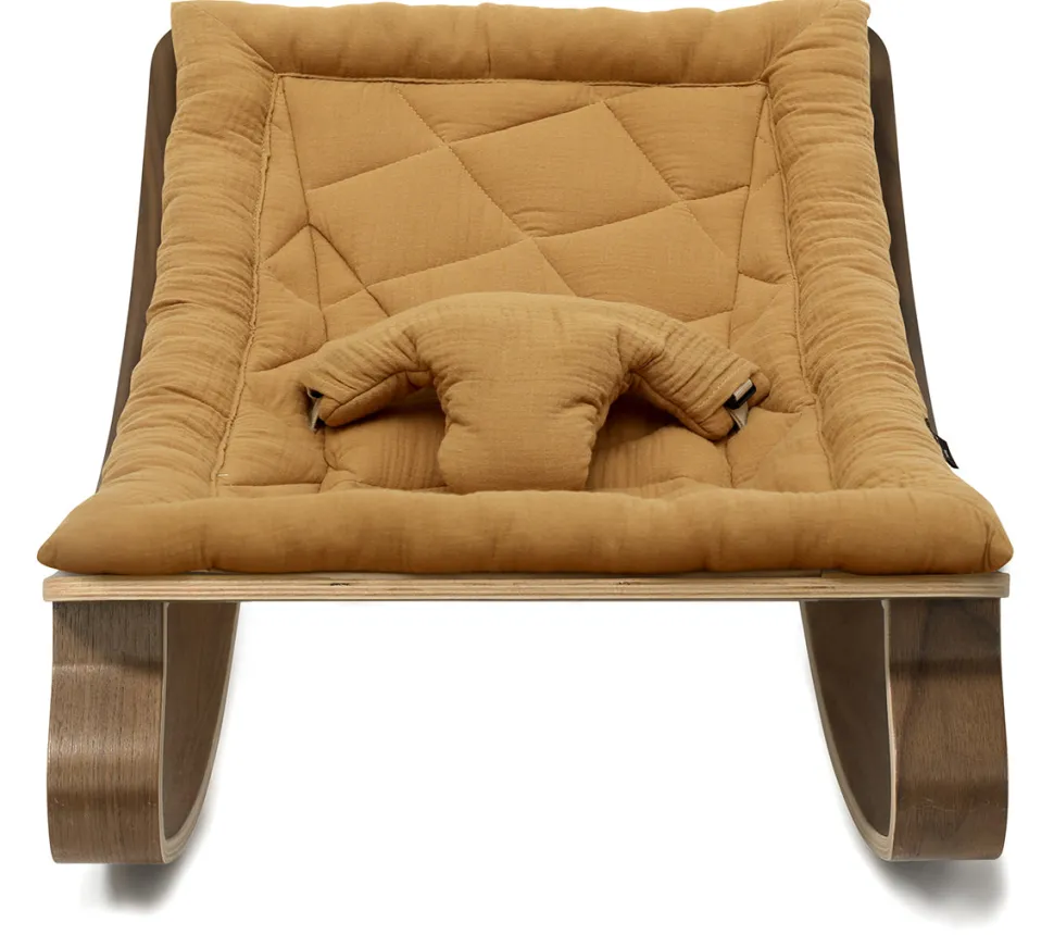 Charlie Crane LEVO Baby Rocker - Walnut / Camel