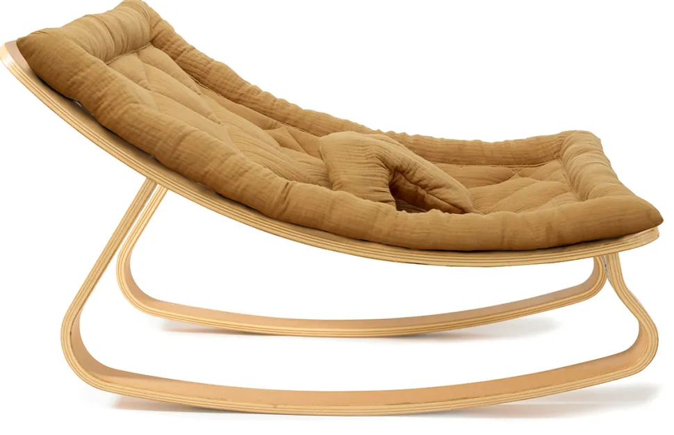 Charlie Crane LEVO Baby Rocker - Beech / Camel