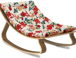 Charlie Crane LEVO Baby Rocker - Walnut / Le Petit Lucas du Tertre Hibiscus