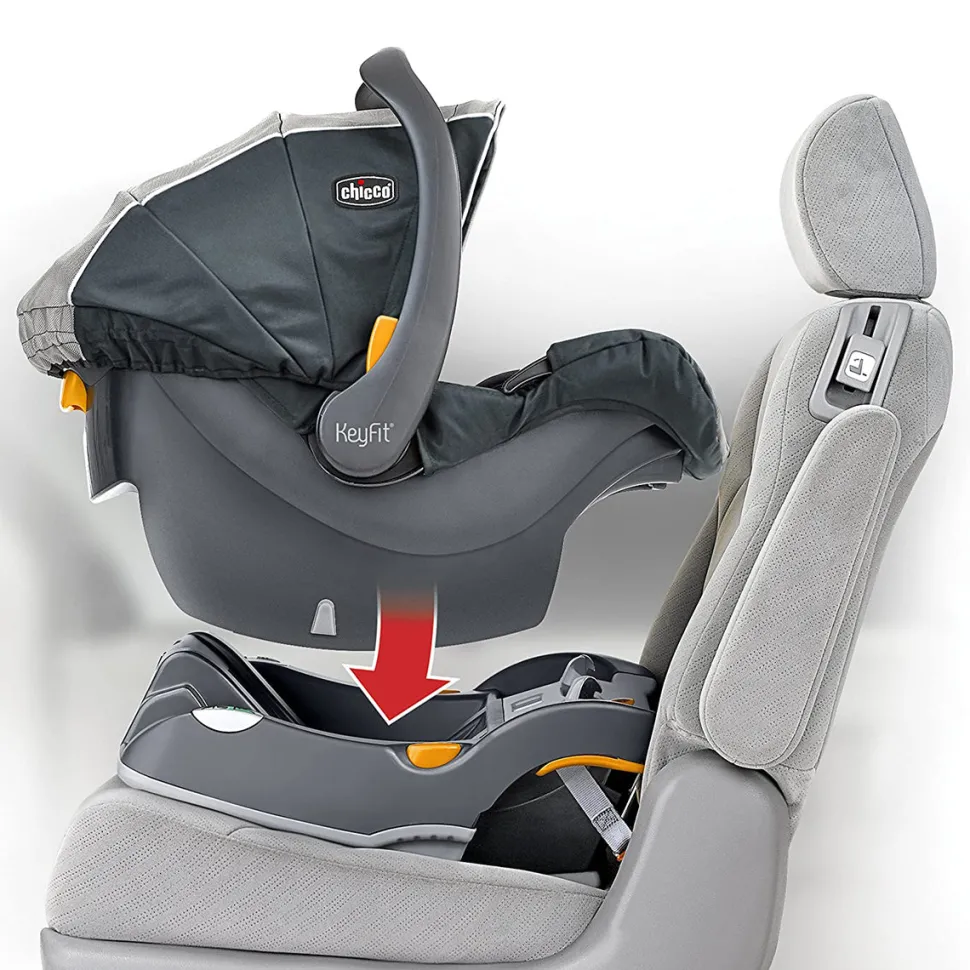 Chicco BravoFor2 Standing/Sitting Double Stroller + Keyfit 30 Travel System Bundle - Iron / Orion