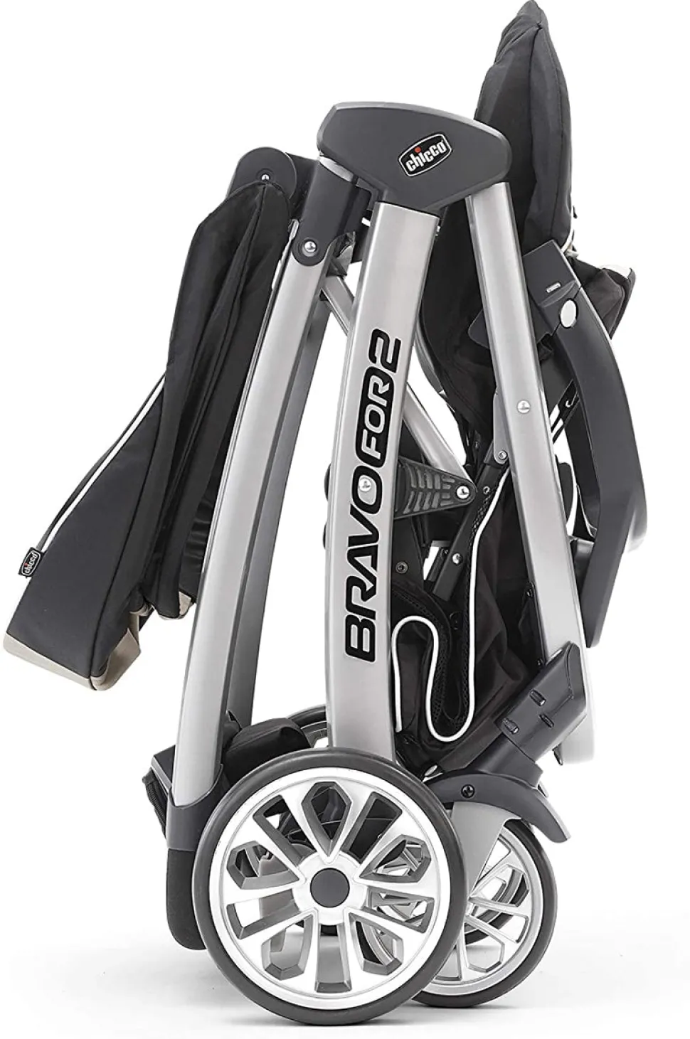 Chicco BravoFor2 Standing/Sitting Double Stroller + Keyfit 30 Travel System Bundle - Iron / Orion