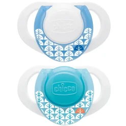 Chicco Hard Shield Orthodontic Pacifiers - Blue - 0M+
