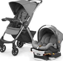 Chicco Mini Bravo Plus Travel System - Slate
