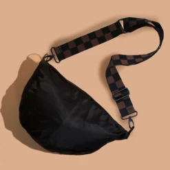citymouse Woven Strap - Black + Brown Checkerboard