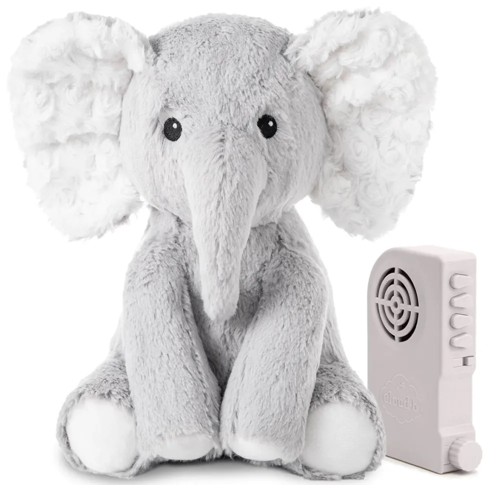 Cloud b Elliot Elephant White Noise Plush