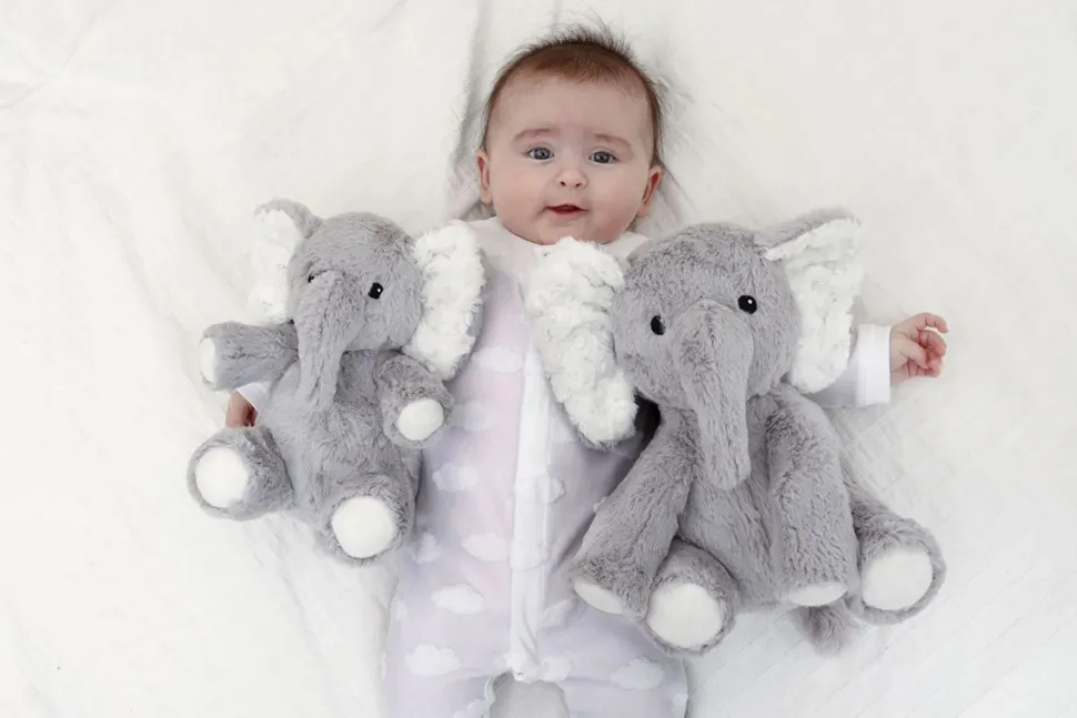 Cloud b Elliot Elephant White Noise Plush