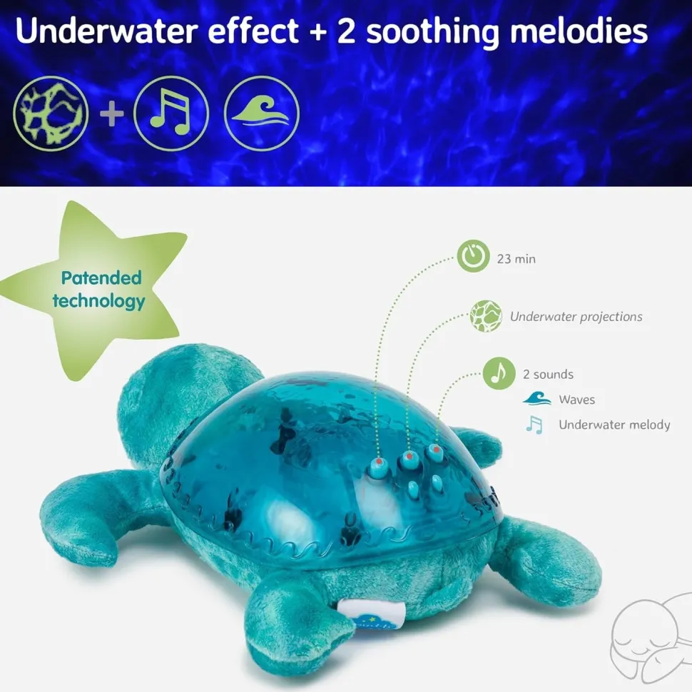 Cloud b Ocean Projector Nightlight Tranquil Turtle - Aqua
