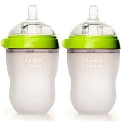 Comotomo Natural Feel Baby Bottle, 2pk - 8 oz - Green