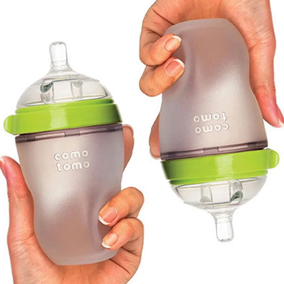 Comotomo Natural Feel Baby Bottle, 2pk - 8 oz - Green