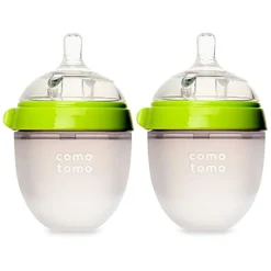 Comotomo Natural Feel Baby Bottle, 2pk - 5 oz - Green