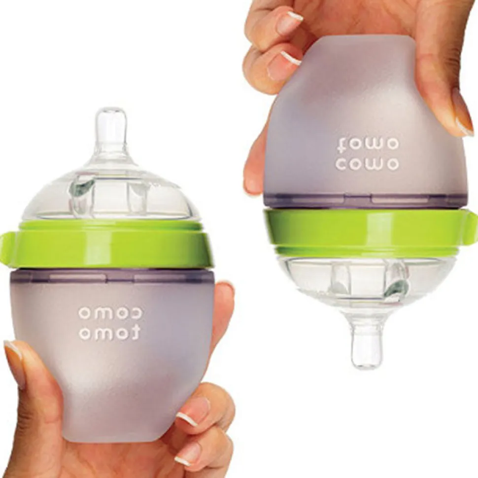 Comotomo Natural Feel Baby Bottle, 2pk - 5 oz - Green