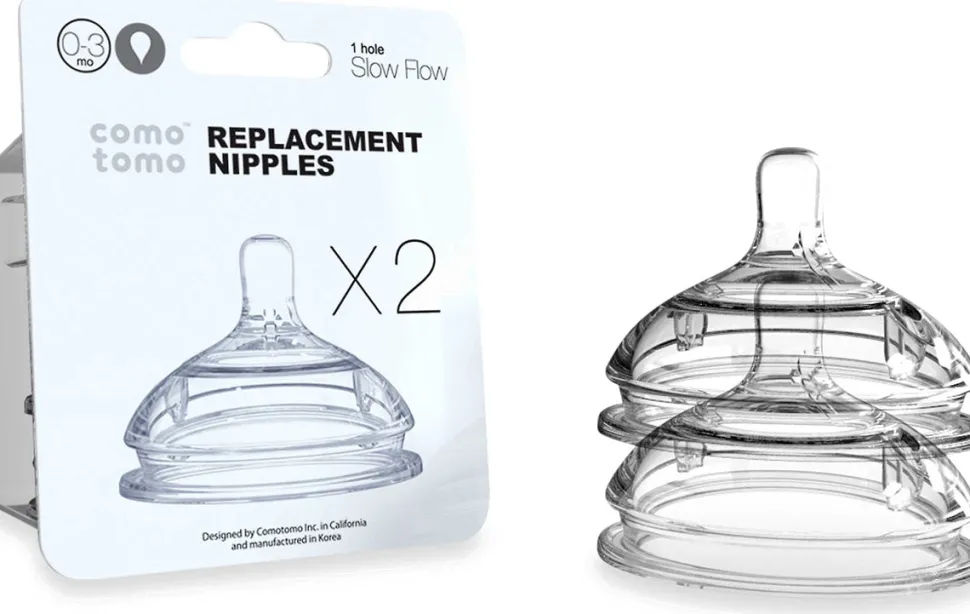 Comotomo Replacement Nipple 2-Pack - Slow Flow