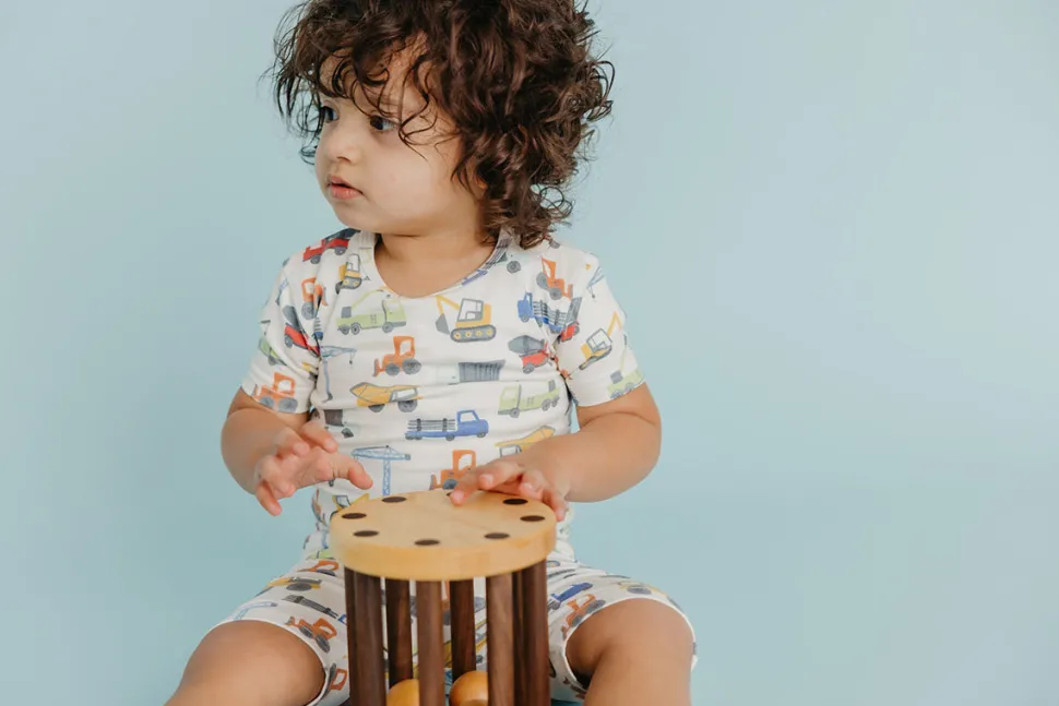 Copper Pearl 2 Piece Short Sleeve Pajamas - Diesel, 18M