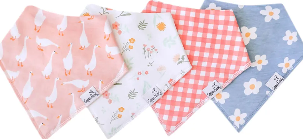 Copper Pearl Baby Bandana Bibs, 4 Pack - Goosie