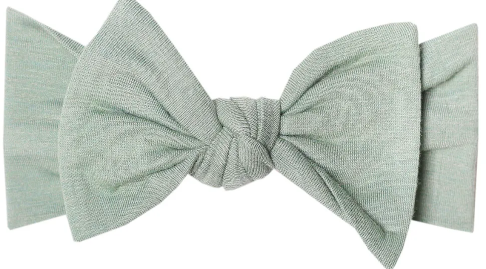 Copper Pearl Knit Headband Bow - Briar