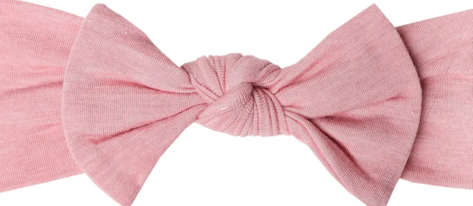 Copper Pearl Knit Headband Bow - Darling