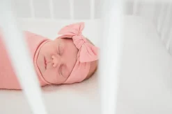 Copper Pearl Knit Headband Bow - Darling