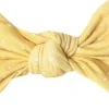 Copper Pearl Knit Headband Bow - Marigold