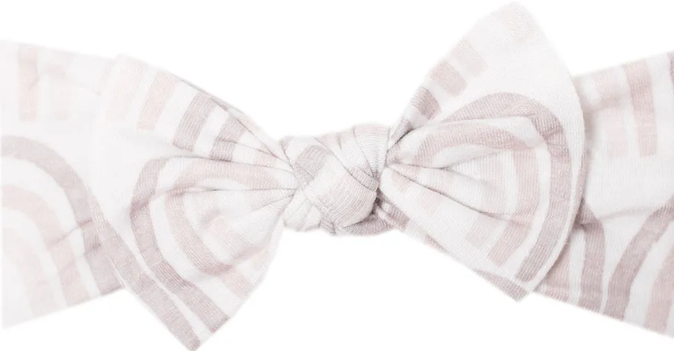Copper Pearl Knit Headband Bow - Bliss