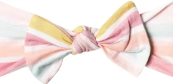 Copper Pearl Knit Headband Bow - Belle