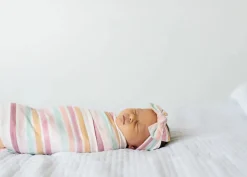 Copper Pearl Knit Headband Bow - Belle