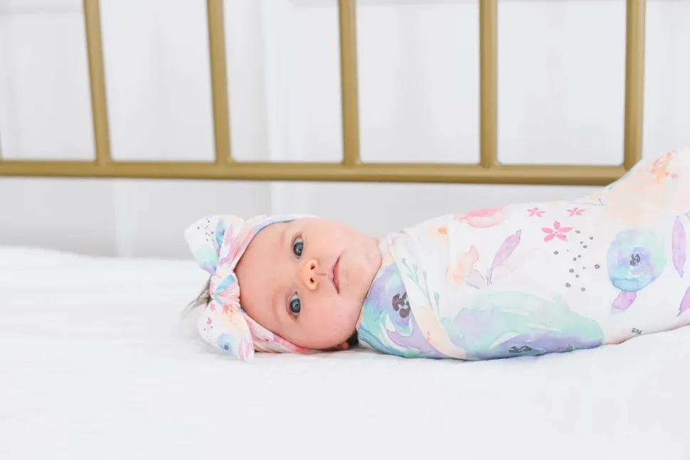 Copper Pearl Knit Headband Bow - Bloom