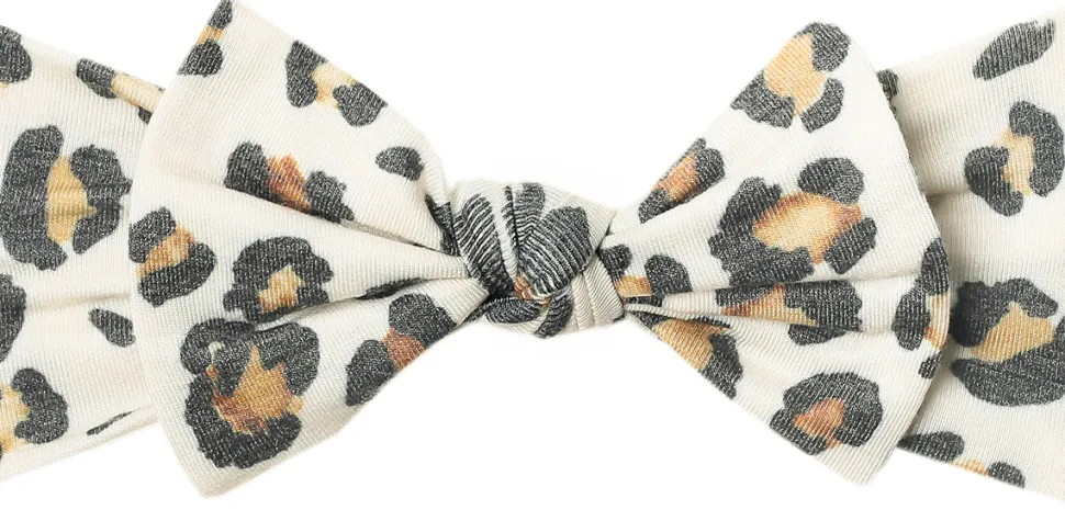 Copper Pearl Knit Headband Bow - Zara