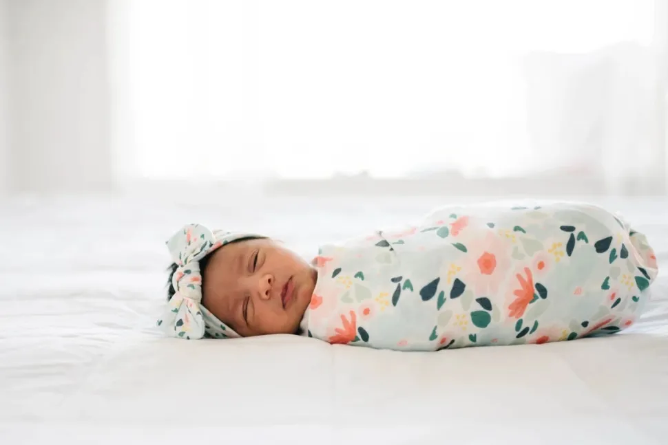 Copper Pearl Knit Headband Bow - Leilani