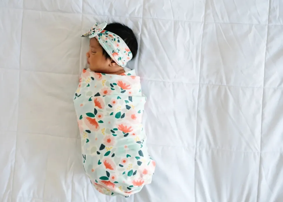 Copper Pearl Knit Headband Bow - Leilani