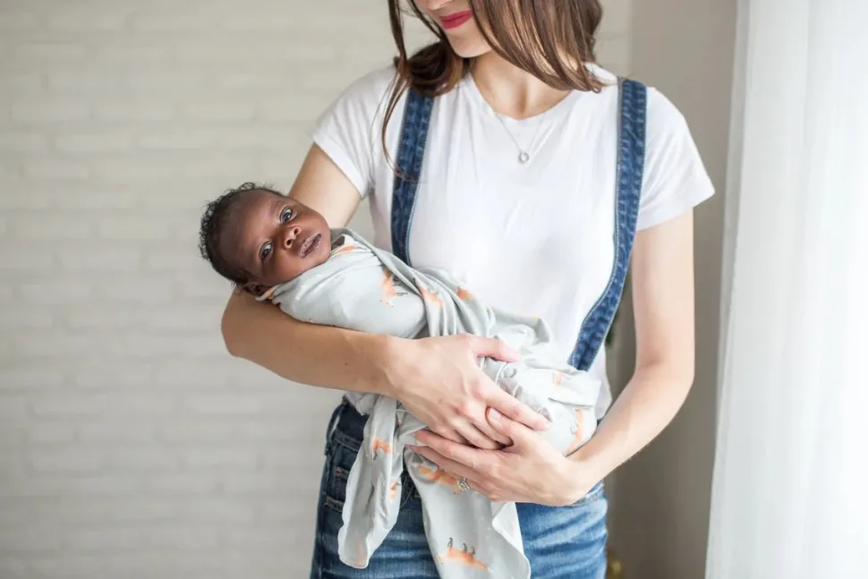 Copper Pearl Knit Swaddle Blanket - Swift