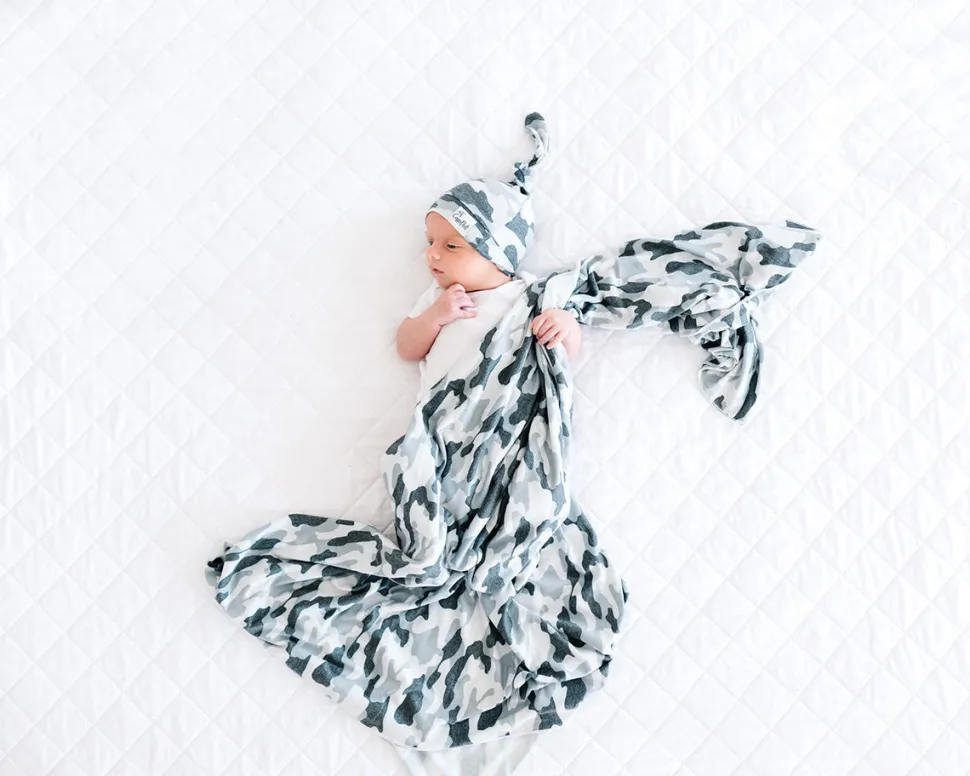 Copper Pearl Knit Swaddle Blanket - Gunnar