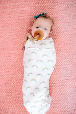 Copper Pearl Knit Swaddle Blanket - Daydream