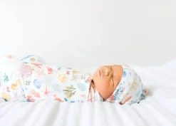 Copper Pearl Knit Swaddle Blanket - Nautical