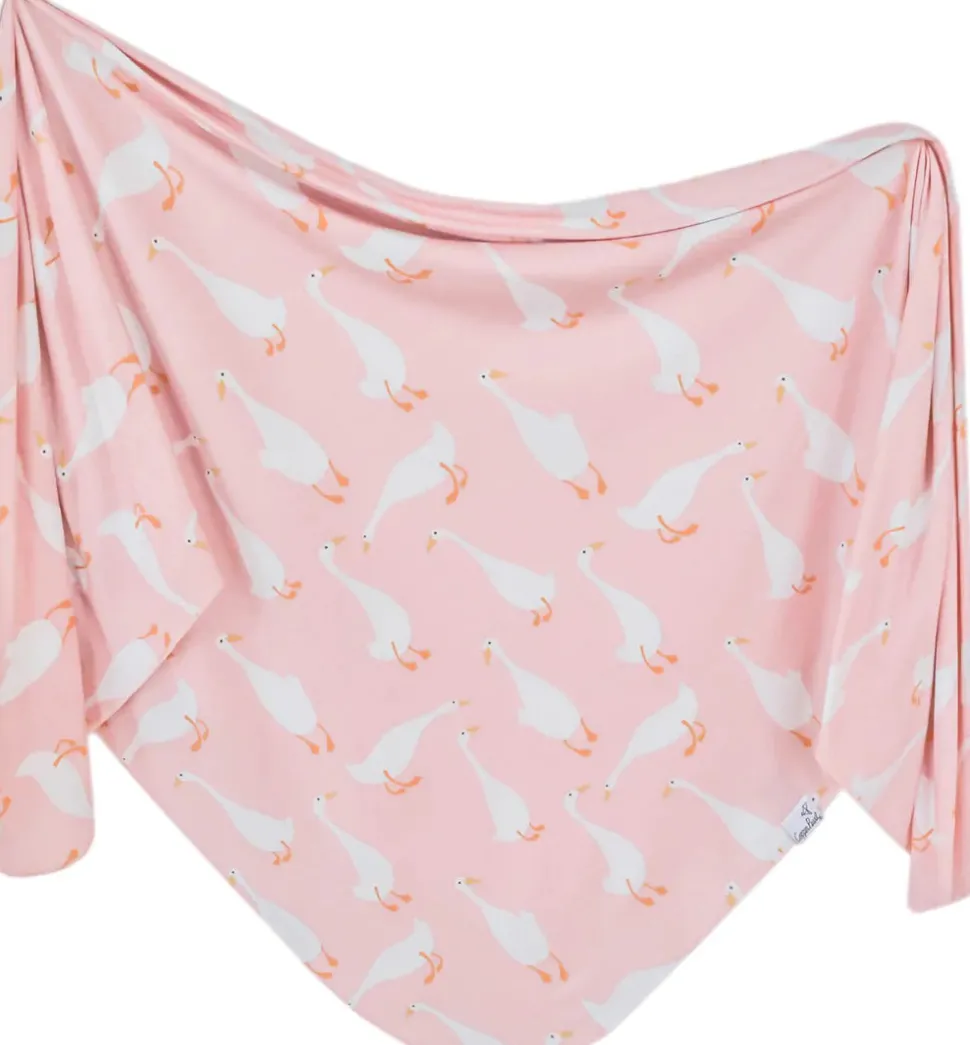 Copper Pearl Knit Swaddle Blanket - Goosie