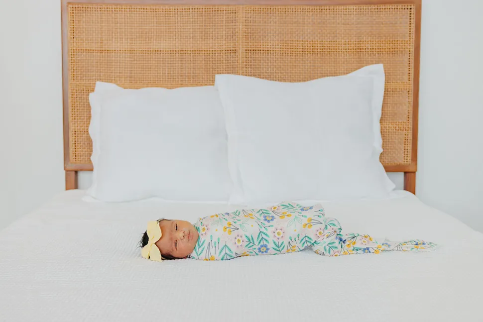 Copper Pearl Knit Swaddle Blanket - Clara