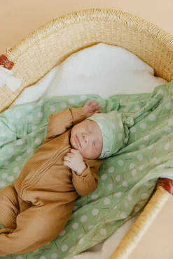Copper Pearl Knit Swaddle Blanket - Bogey