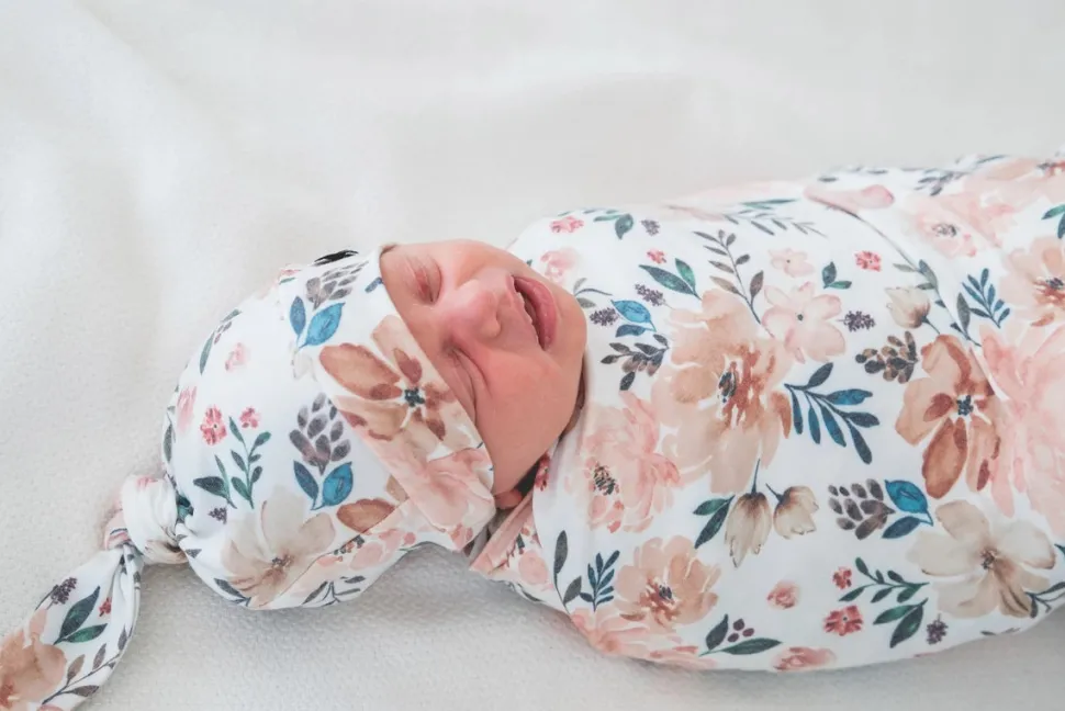 Copper Pearl Knit Swaddle Blanket - Autumn