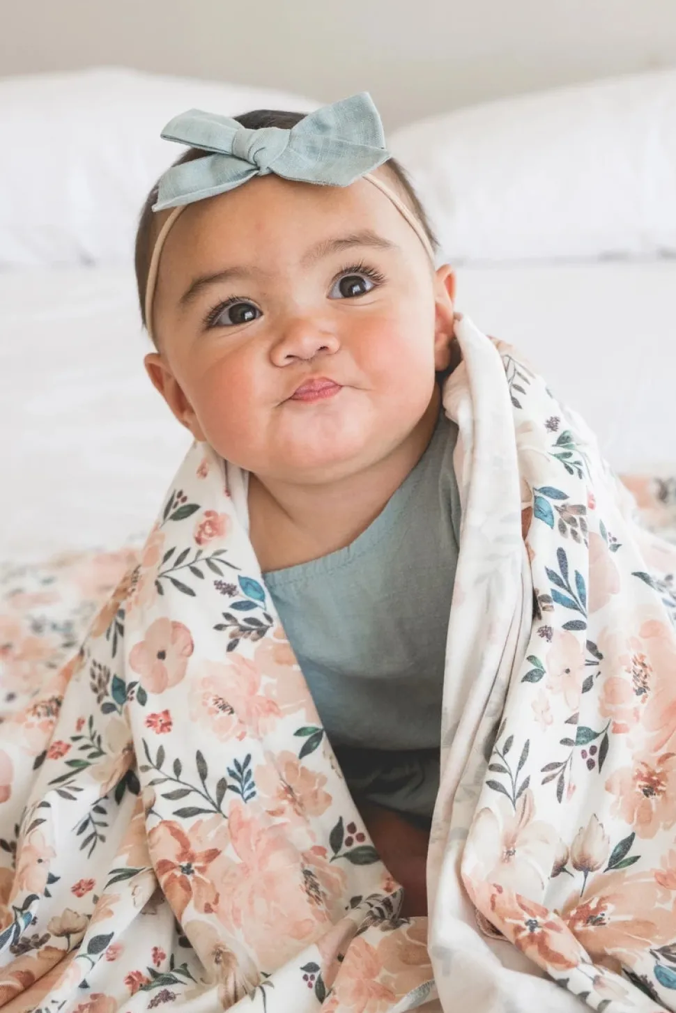 Copper Pearl Knit Swaddle Blanket - Autumn